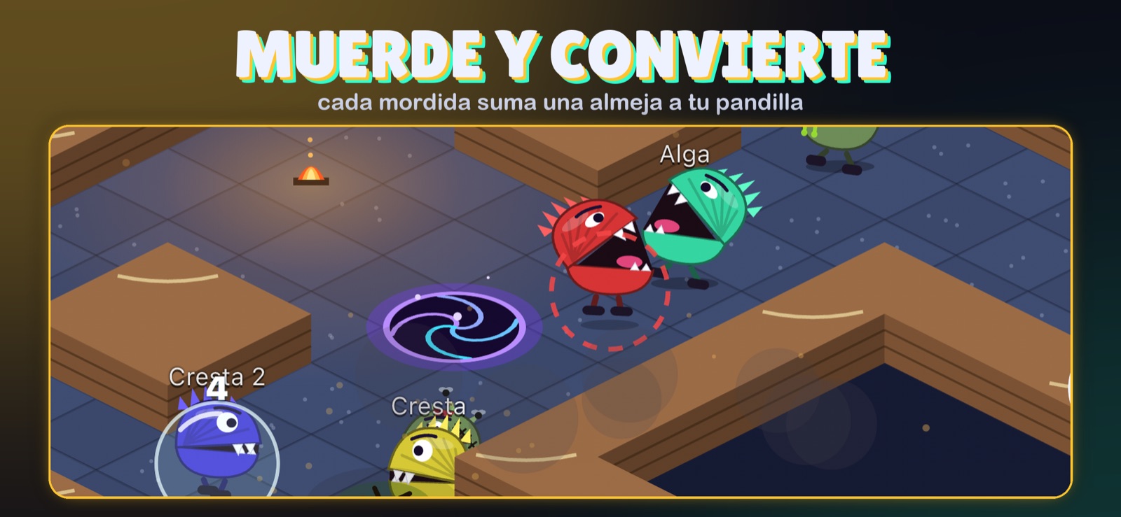 Una almeja muerde a otra